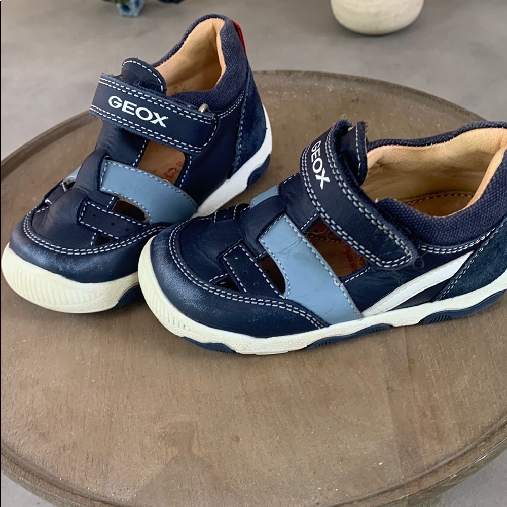 Geox Blue Sandals Velcro Strap Comfort